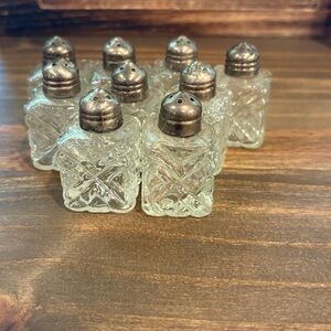 Vintage Glass Salt and Pepper Shakers